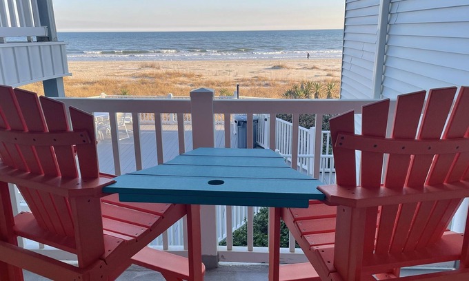 Ocean Isle Beach Condo | Oceanfront and Steps Away from the Pool and Beach at Ocean Isle Beach, NC!