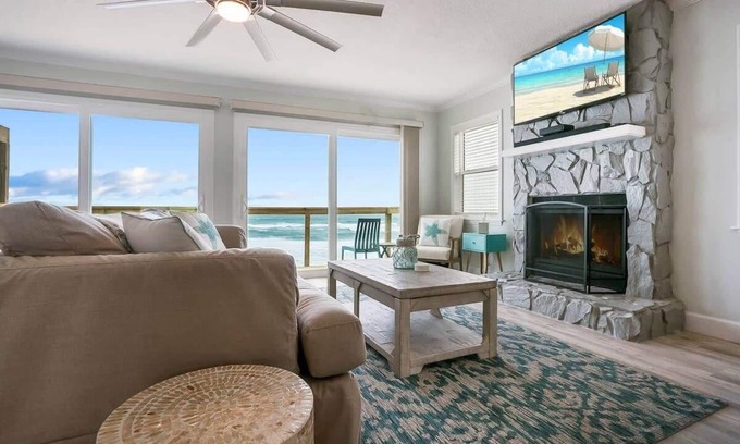 Vilano Beach House | Oceanfront, Blissful Sunrises, Beach Gear, BBQ