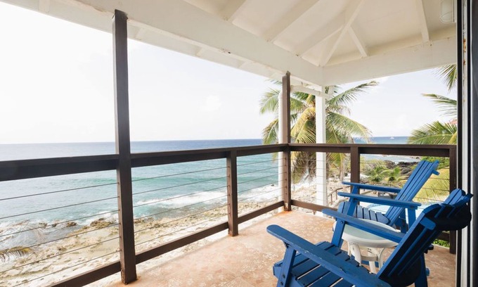 Estate La Vallee Condo | Oceanfront. Saltwater Pool. Walk to Cane Bay Beach & Restaurants.
