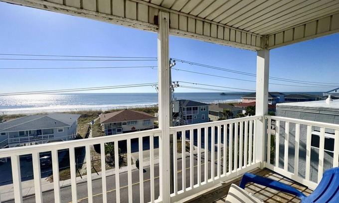 Ash House | OCEANVIEW retreat in Cherry Grove, N. Myrtle Beach. With 8 bedrooms and pool/hot tub