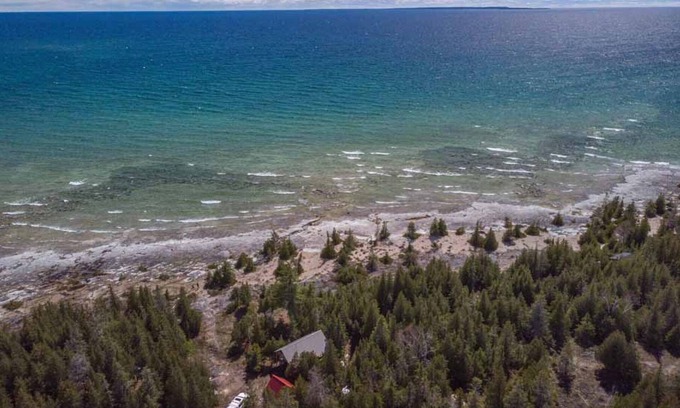 Manitoulin District Cabin | Off Grid Experience on the most unique alvar rock beach on Manitoulin Island.