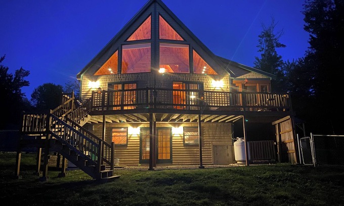 East Machias House | On The Fly Inn, Full lake house with amazing private beach!