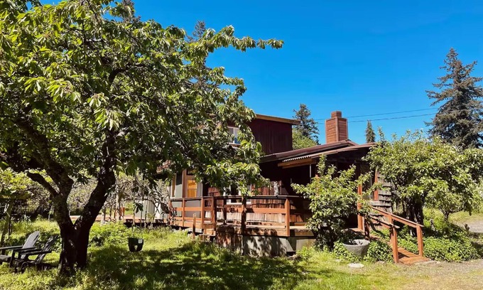 Camano Island Other | Orchard Farmhouse on Camano Island with WiFi/Ocean View/Fire Pit/Laundry