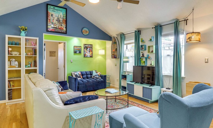 Albuquerque House | Outdoor Bar & Large Pool: Retro ABQ Retreat!