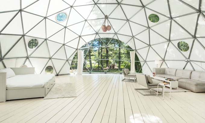 Woodridge RV Rental | Outlier Inn Large Dome on Farm Upstate Catskills