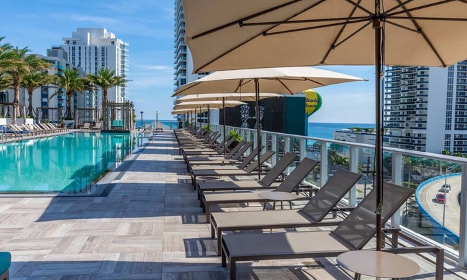 Hallandale Beach Apartment | Panoramic bay views meet modern elegance in this 1-bedroom retreat