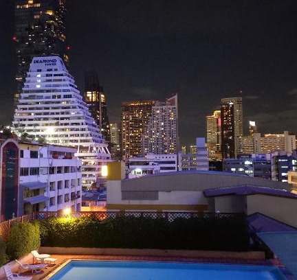 Silom Apartment | Panoramic City View Room at Silom