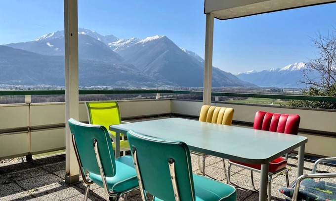 Gudo House | Panoramic View Bungalow w/Terrace & AC Between Locarno & Bellinzona
