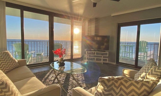Thomas Drive Condo | Paradise Found! Beachfront, Modern Luxury W/Biggest Balcony on the Beach, Pool