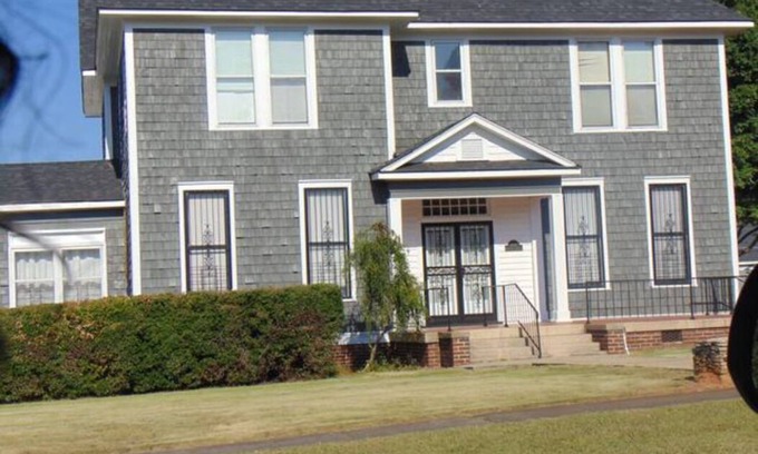 Anniston Apartment | Peace Apartment, upstairs with king size bed.