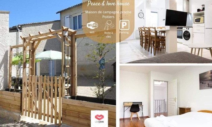 Montamise House | "Peace & love house" en campagne de Poitiers