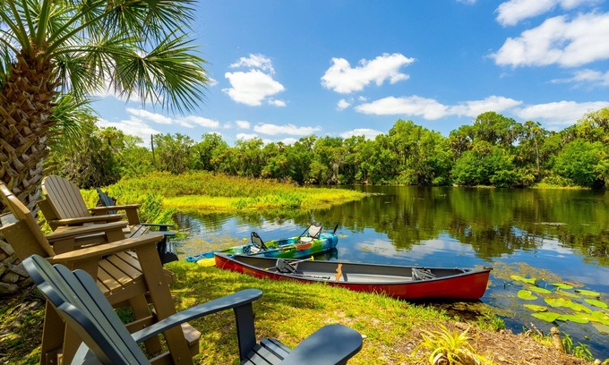 Braden River House | Peaceful Riverfront Oasis with Private Island