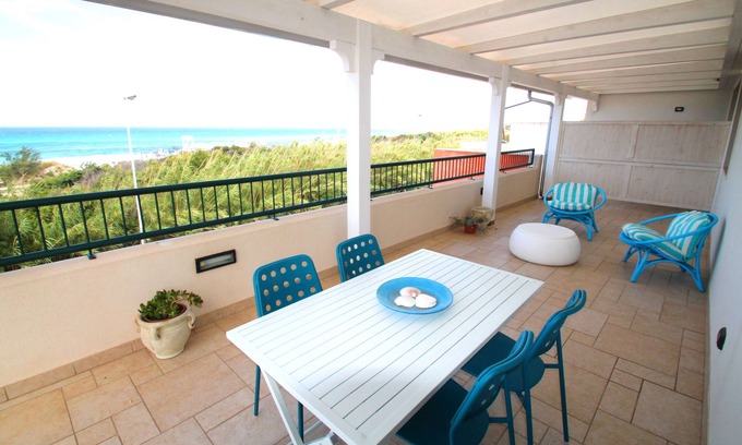 Baia Verde Apartment | Penthouse with panoramic sea view 50 meters from the sandy beaches