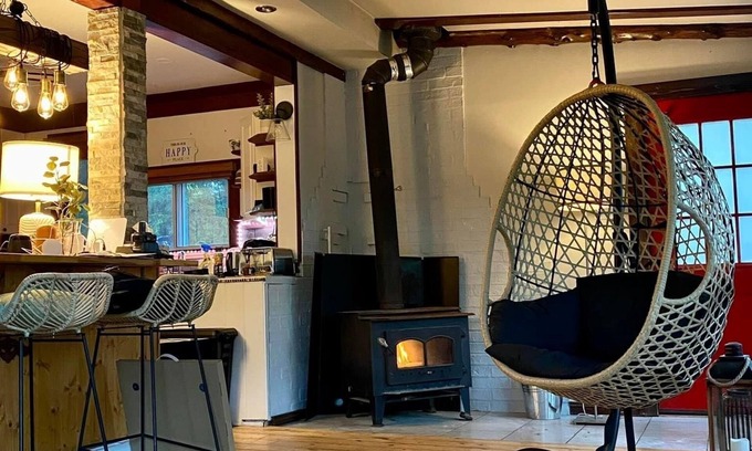 Brownsburg-Chatham Ski Chalet | Pet-Friendly, Secluded Waterfront Cottage with Modern Amenities & Cozy Fireplace