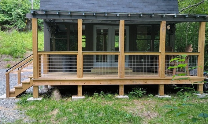 Mineral Bluff Cabin | Pet Friendly Tiny Home on a trout stream in the Blue Ridge Mountains