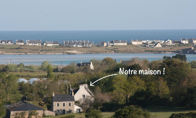 Plounevez-Lochrist House | Plouescat: Typical Breton house and beautiful garden near Kernic Bay