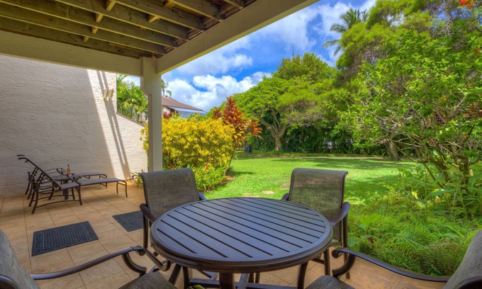 Poipu Condo | Poipu Kahala812 ground floor amazing garden lanai