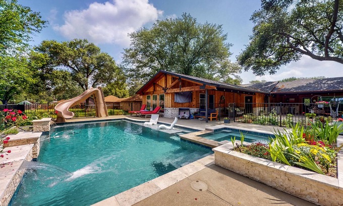 Tomball House | Pool, Fireplace, pool table, Hot Tub, & W/D