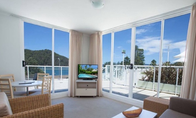 Ettalong Beach Apartment | Poolside Beach Front & Ocean Views Ettalong Beach Resort Central Coast NSW