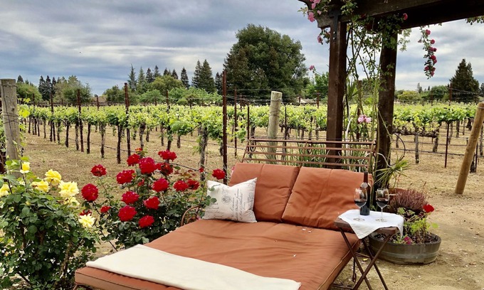 Morgan Hill House | Poolside Suite with a private rose garden and private entry