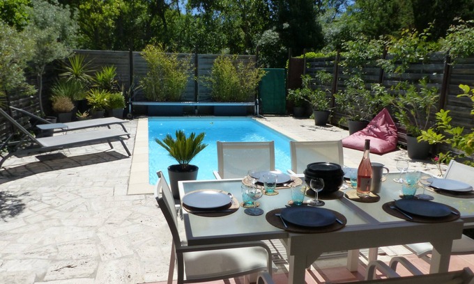 Grand Sud Villa | Pretty villa with swimming pool, Bali charm in Aix