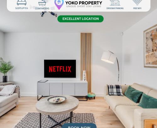 Milton Keynes Apartment | Pristine House in Prime Location - Sleeps up to 6 Guests - Driveway Parking, Fast Wifi and SmartTV by Yoko Property