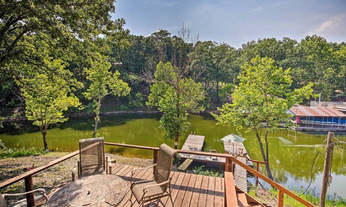 Eucha House | Private Fishing Dock: Grand Lake Home