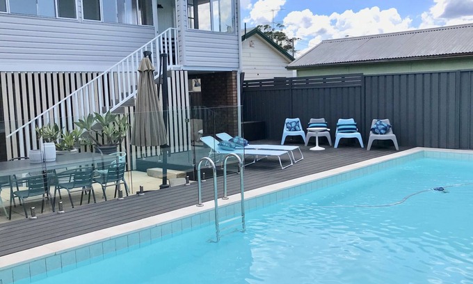 Ettalong Beach House | Private in ground pool with 3 bedroom house .