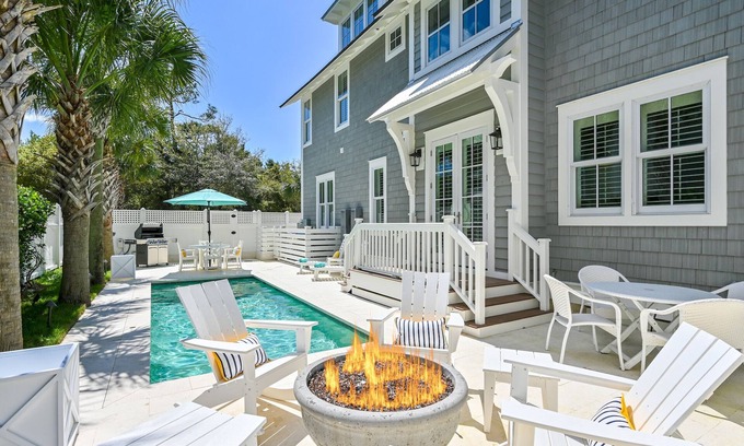 WaterSound Beach House | Private Pool - Main and Carriage - All En Suite - Private Beach and Amenities