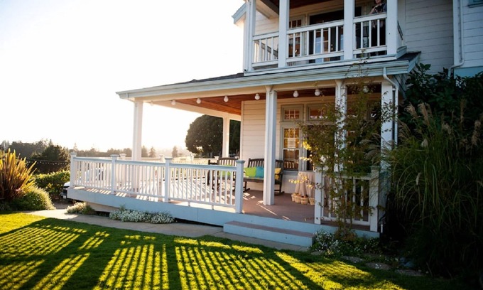 Aptos House | Private Room with Attached Sun Room and Covered Deck