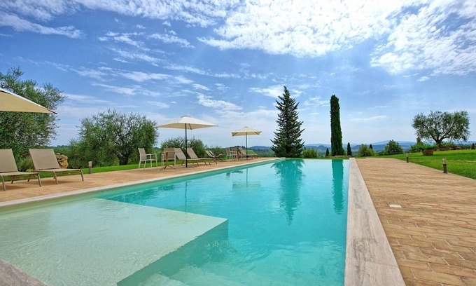 Sarteano Villa | Private Villa with sauna, private pool, WIFI, A/C, TV, panoramic view, close to Montepulciano