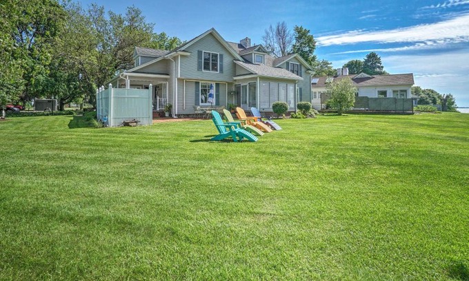 Ashtabula House | Private Waterfront Lake Erie Home with BBQ Patio