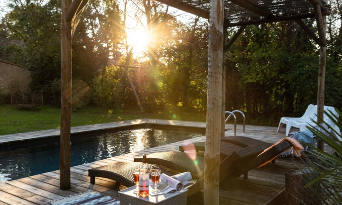 Saint-Martin-de-Gurson House | PROMO! CHARMING VILLAGE HOUSE! Heated pool, spa, garden, St Emillion
