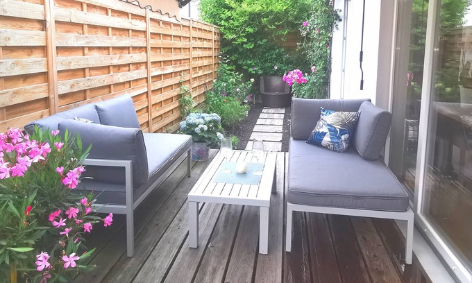 Leopoldskron-Moos Apartment | Quiet, bright, sunny 2-room apartment, best facilities, great terrace, wheels