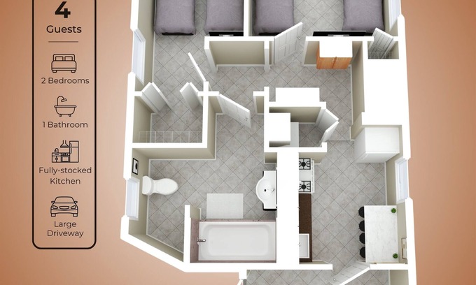 Southwest Apartment | Quiet - Central - Big Parking - Outdoor Area