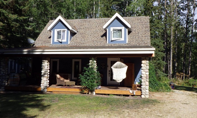 Parkland County House | Quiet , secluded , 5 acres outdoor fireplace , indoor wood stove , hot tub