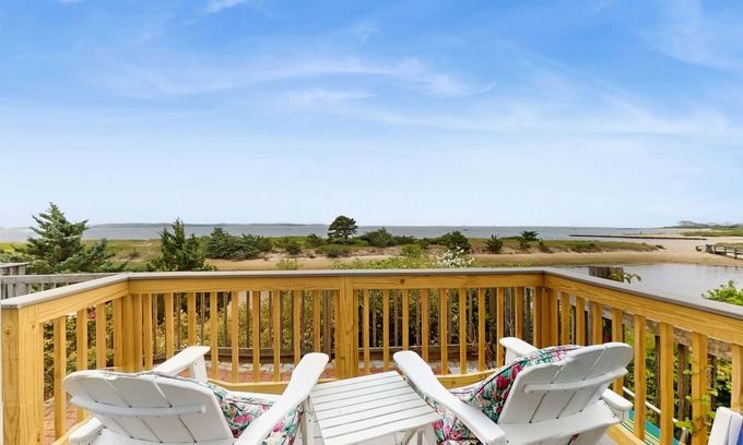 West Yarmouth Apartment | Quintessential coastal studio with beach access, BBQ area, patio, & water views