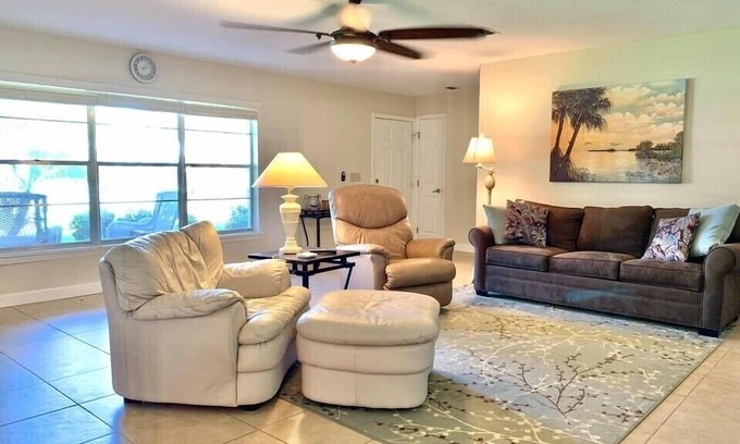 Florida South Atlantic Coast House | Quite private lake neighborhood! Fish, Golf, 18 mi to Sebring Intl Raceway.