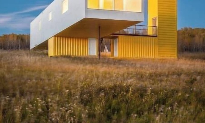 Division No. 16 Cabin | Rare Lakefront Shipping Container Near Asessippi