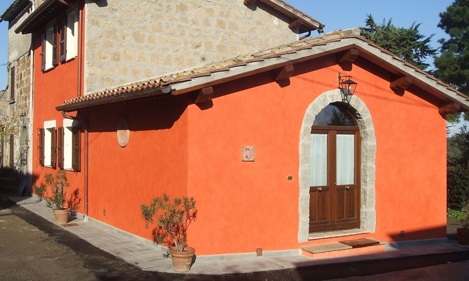 Castel Cellesi Villa | RED HOUSE-CASA ROSSA - near CIVITA DI BAGNOREGIO- panoramic location