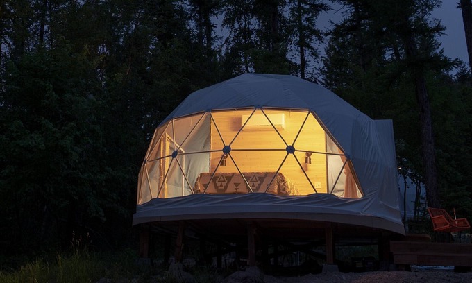 Bigfork Cabin | Red Owl Retreat: The Peaks Geodesic Dome