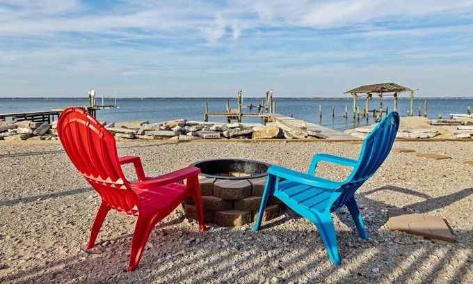 Salter Path House | Reel Paradise-Sound Front Home with Dock in Salter Path, NC
