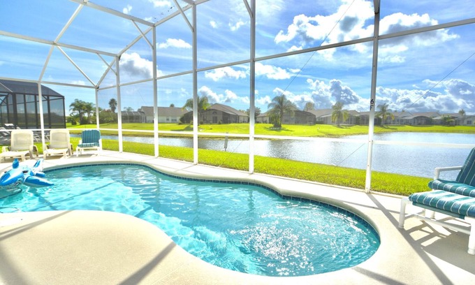 Eagle Pointe South Villa | Ref 42. Stunning pool Home with Lake View. Near Disney