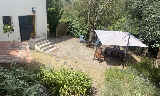 Les Maillans Apartment | Relax to the sound of cicadas in this peaceful oasis surrounded by olive trees.