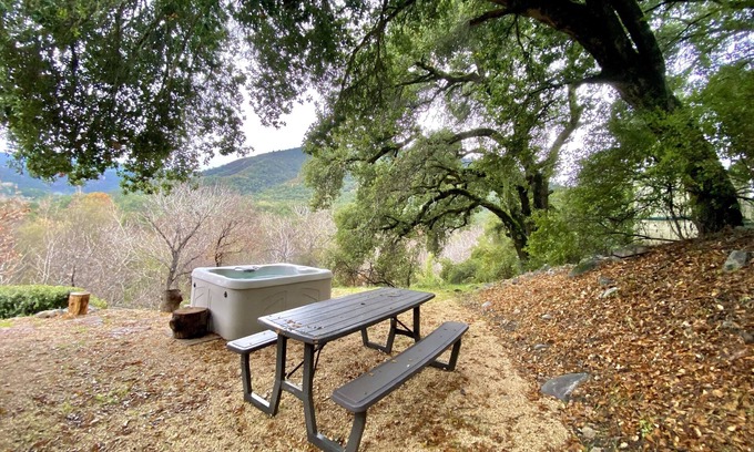 Carmel Valley House | Relax to the Sound of the River while you soak in a Private Hot Tub