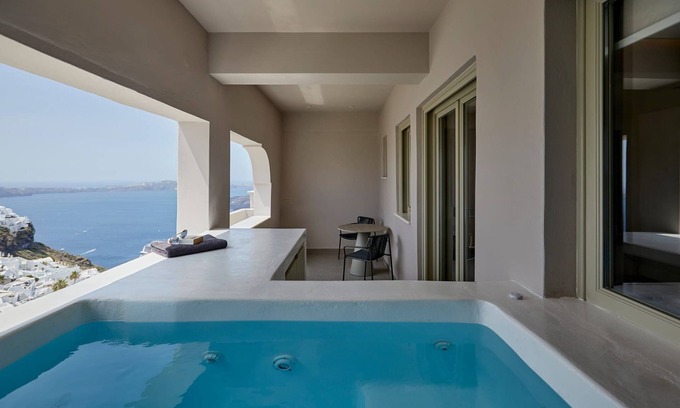 Firostefani Villa | Remarkable Santorini Villa | Villa Tyki Mikk | 1 Bedroom Suite | Outdoor Hot.
