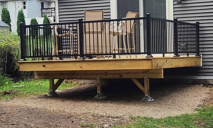Edgerton House | Remodeled home with pontoon rental 2 decks Private beach playground volleyball