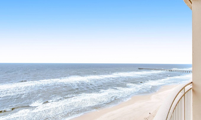 Panama City Beach Condo | Renovated oceanfront condo with pools, hot tub & AC