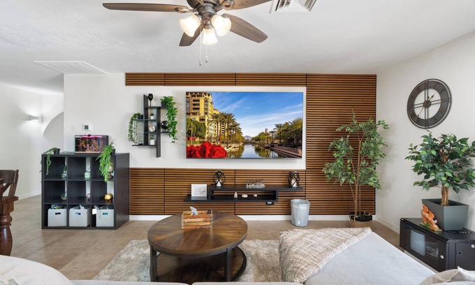 Chandler House | Resort style home Pampa Oasis with heated hot tub, pool, and billiards