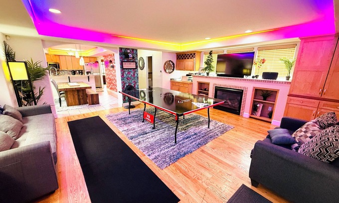 Curtis Park House | RiNo Party Palace: Hot Tub, Game Room, Theater Area— Your Downtown FUN HQ!